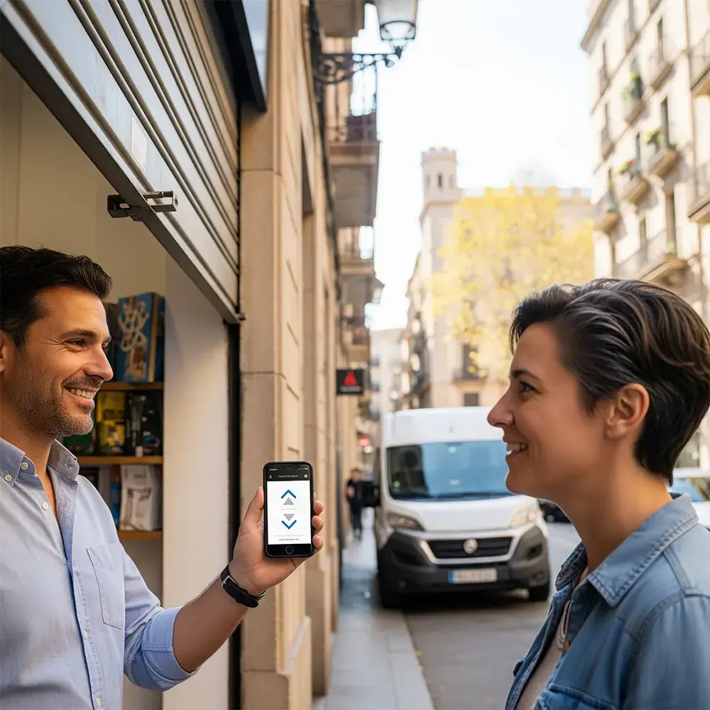 Presupuesto gratis motorización persianas Barcelona sin compromiso cambio motor persiana comercio instalación profesional económico - Motorización de puertas enrollables Sant Josep