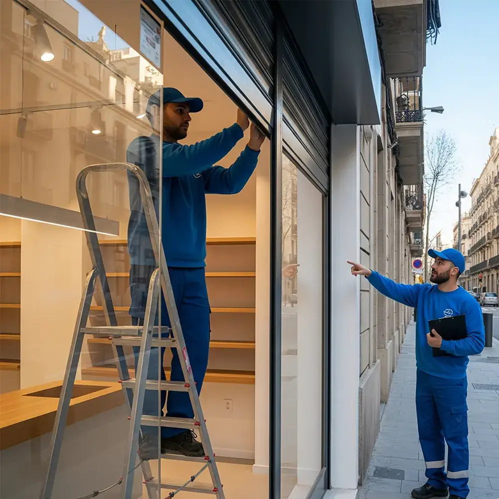 Puerta enrollable metálica Barcelona instalación profesional Persianas Sant Josep automatización comercial industrial reparación 24 horas - Instalación de puertas enrollables Sant Josep