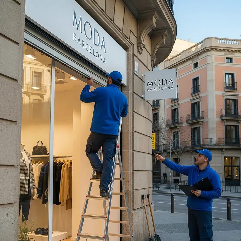 Reparación puertas enrollables Barcelona Persianas Sant Josep mantenimiento urgente motor automatismo persianista profesional certificado - Instalación de puertas enrollables Sant Josep