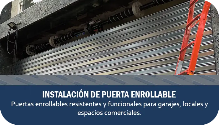 Botón de instalación de puerta enrollable Barcelona - solicitar servicio Persianas Sant Josep