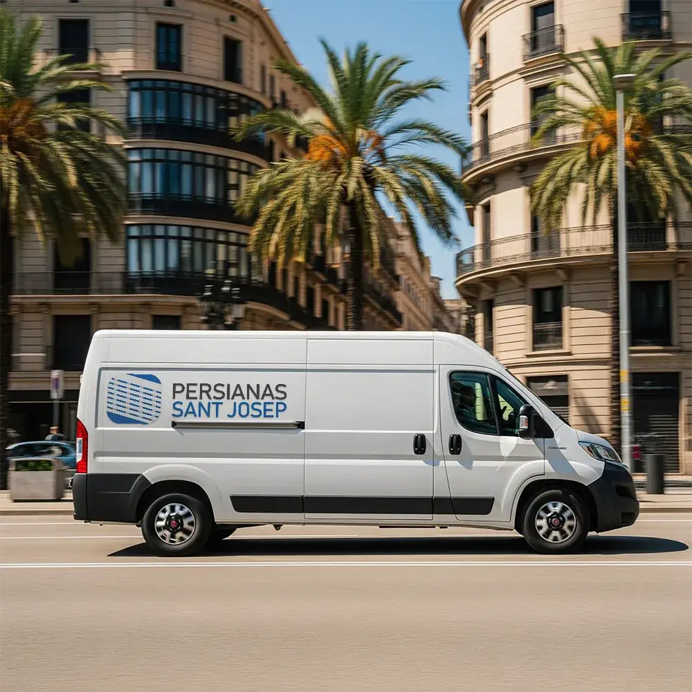 Furgoneta grande Persianas Sant Josep en servicio rápido por Barcelona - atención urgente